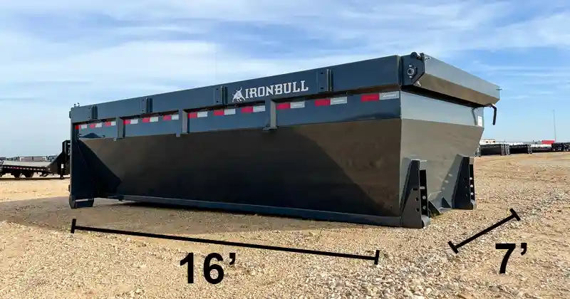 Dumpster dimensions showing driveway fit